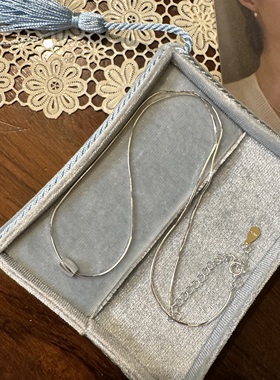 自制韩国happyrim佩戴out of lable通体S925纯银立体豆豆锁骨链