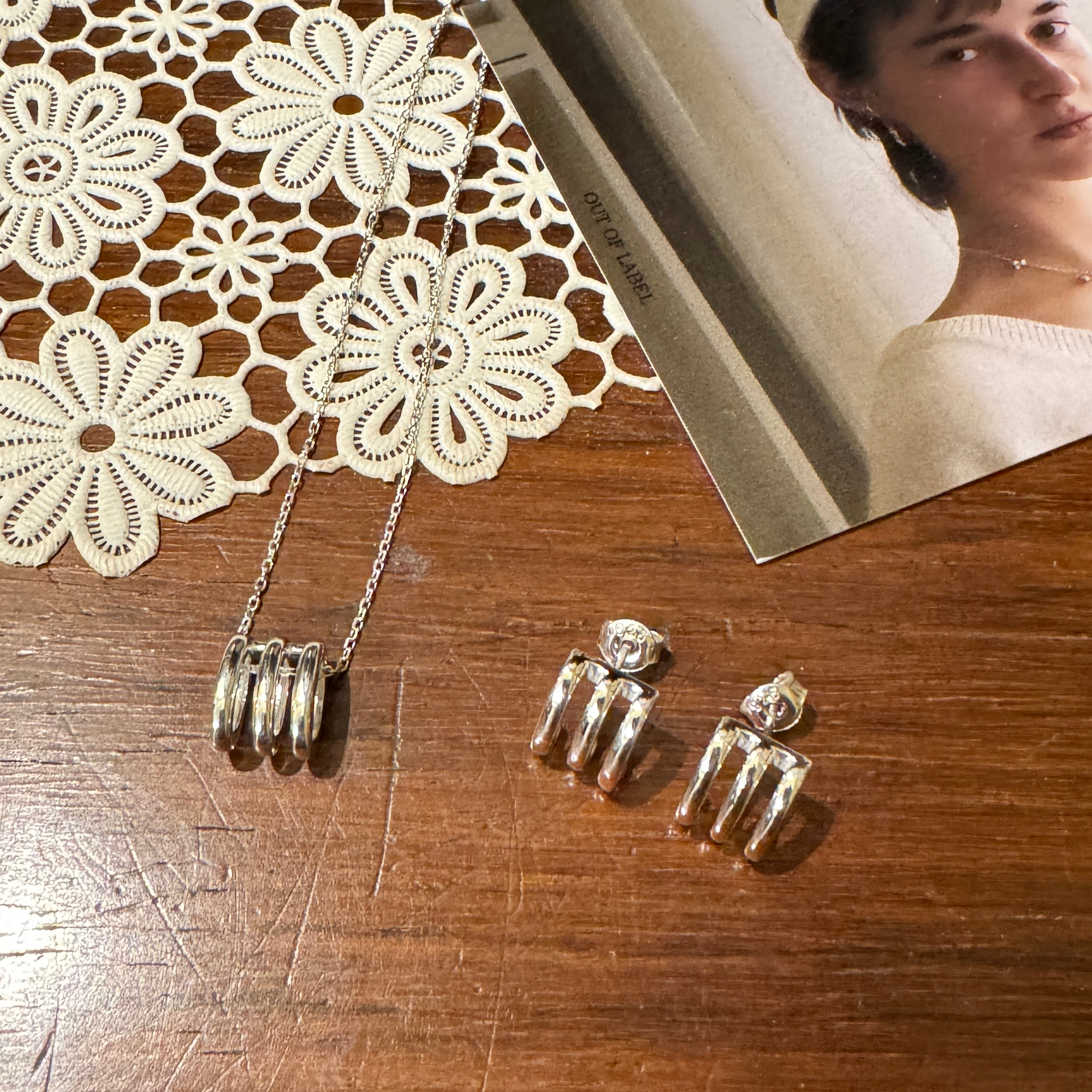 韩代outoflabel纯银镂空锁骨链