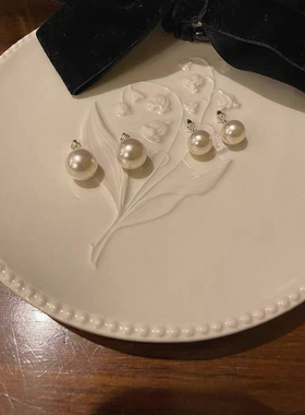 自制韩国plnt奥地利正圆小灯泡珍珠耳钉feve r媲美澳白法式高级感