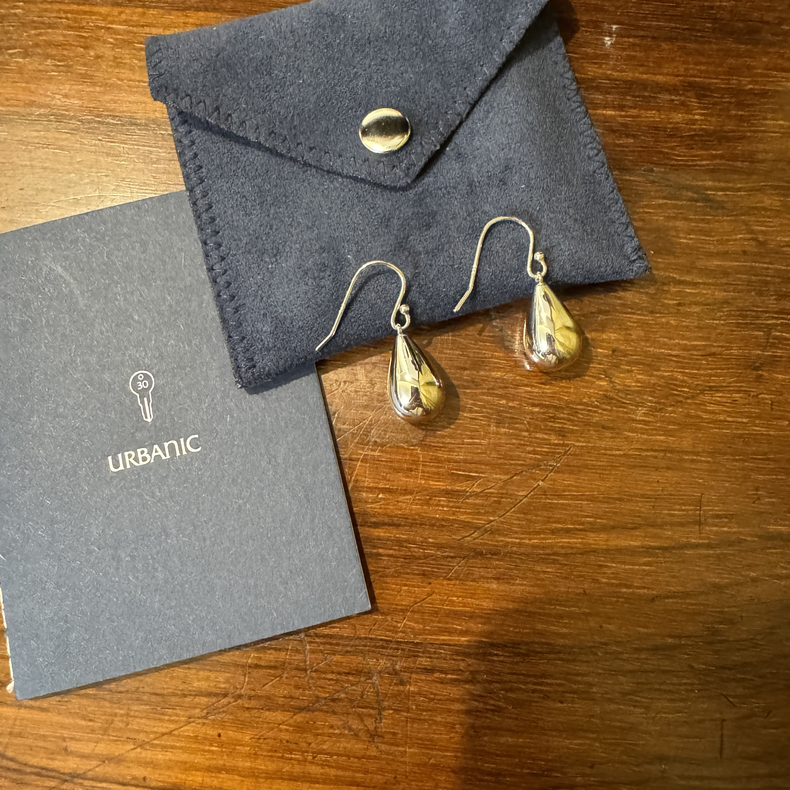 韩国ur30纯银水滴耳勾ins同款