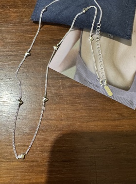 自制韩国out of label通体S925纯银爱心/钥匙项链happyrim同款