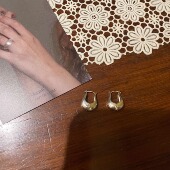 label通体S925纯银不掉色郁金香耳环happyrim同款 自制out