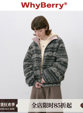 WhyBerry 25AW“小岛绪语”费尔岛双面穿外套设计感宽松保暖上衣