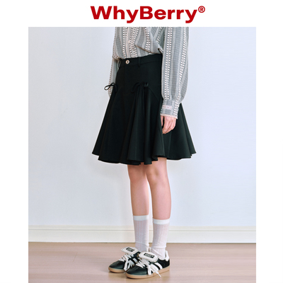 WhyBerry蝴蝶结设计半身裙