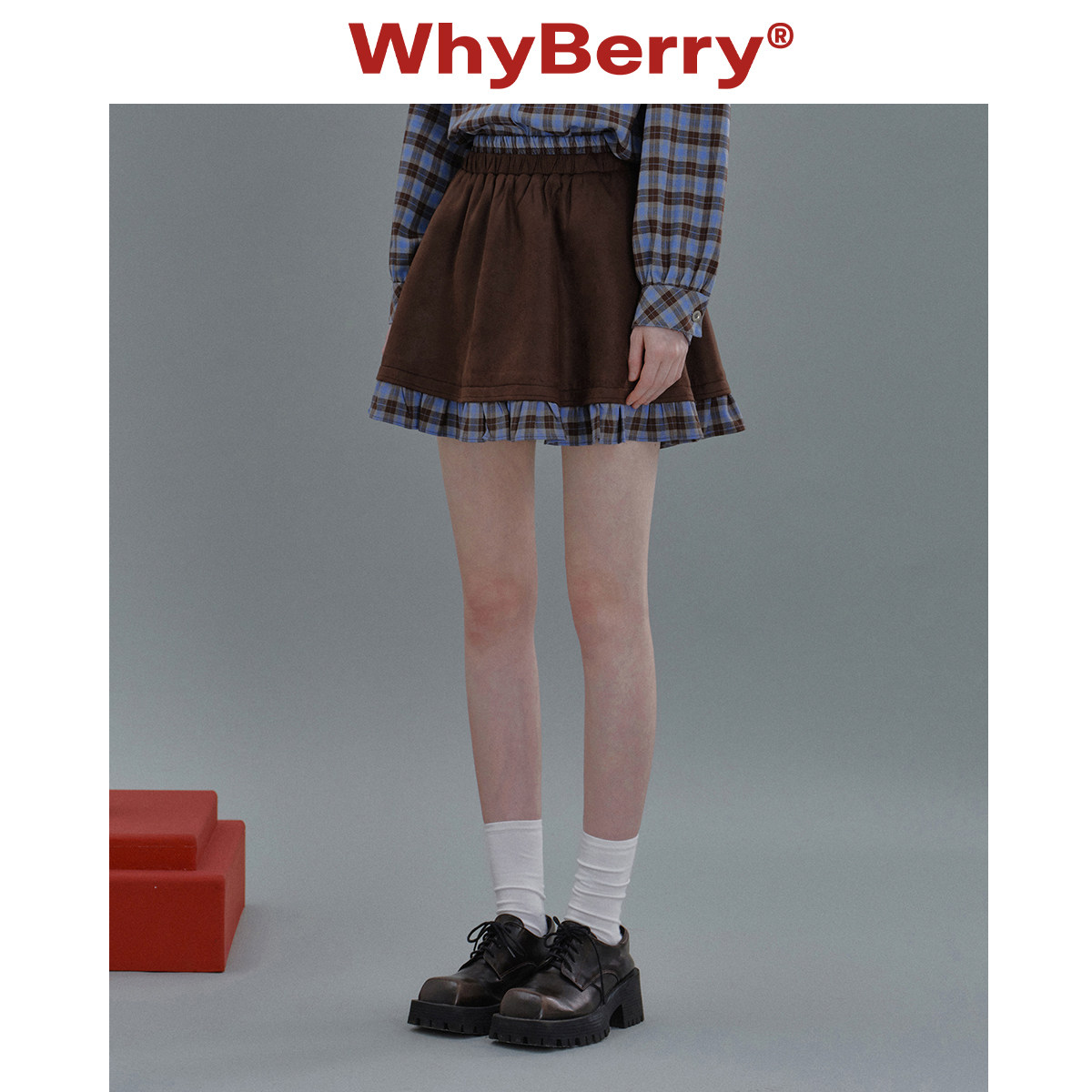 whyberry 24aw"末日失乐园"荷叶边蛋糕蓬蓬短裙