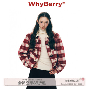 原创复古毛呢外套牛角扣短款 草莓礼 上衣女秋冬 25AW WhyBerry