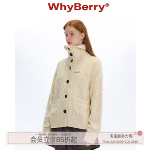 外套针织上衣女秋冬 WhyBerry 韩系毛衣开衫 悠长秋日 现货 24AW