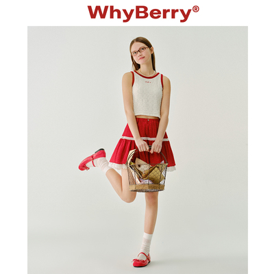 WhyBerry25SS蕾丝撞边背心