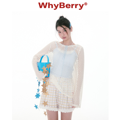 WhyBerry 25SS“夏的脉络”薄款镂空长袖衫简约慵懒罩衫2025夏新