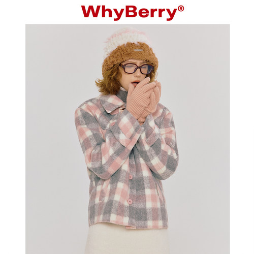 格子短款大衣WhyBerry