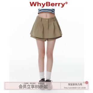 际遇 短款 A字裙裤 WhyBerry 夏季 夏 复古小个子短裤 2025新 25SS