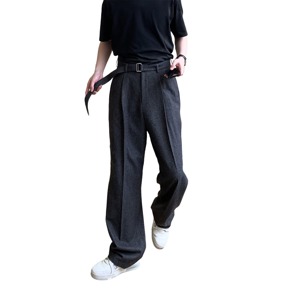 50羊毛男士宽松腰带西裤K221/P115控148,男装西裤,电商A242