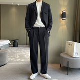 轻熟风3粒扣复古宽松休闲西装军绿X182/P165控198，男装西服套装，电商A242