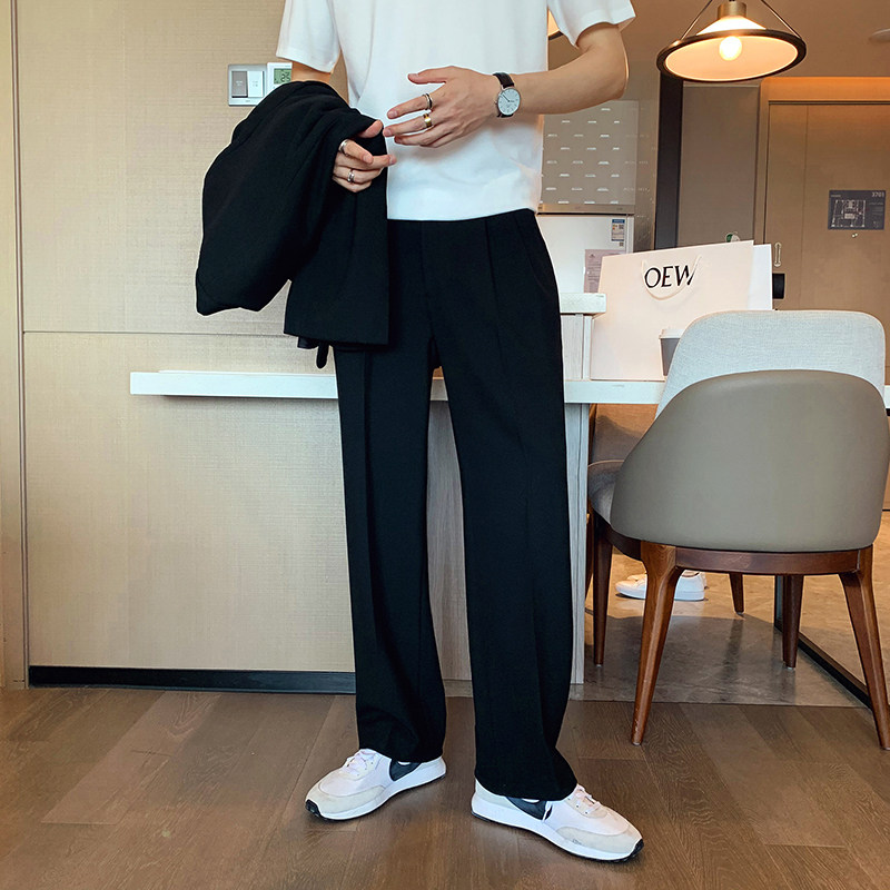 垂感超好男士宽松休闲裤灰K160/P85控100,男装西裤,电商A242