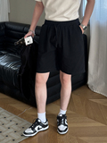 全棉宽松抽绳休闲短裤红K205/P55控85，男装牛仔裤，电商A242