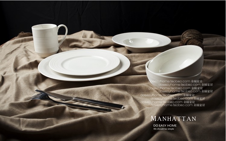 出口套装白丝饭碗陶瓷餐具