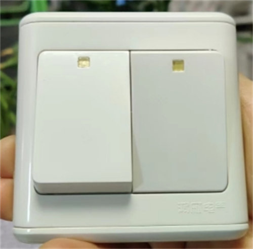 鸿雁RA86二开双控带荧光RA86K22Y-10B