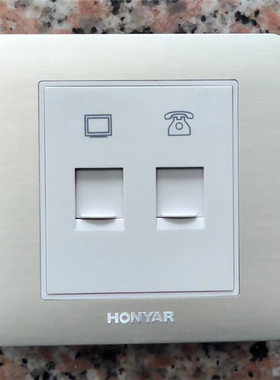 鸿雁TB电视电话插座Tiber.TB86/TB86ZTV-ZD4I