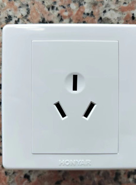 鸿雁HONYAR美易x3系列86型三插三孔16A热水器空调插座X3-86Z13A16