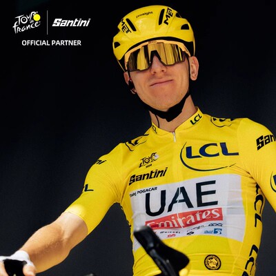 正品Santini 24波加查队版环法自行车赛荣誉衫领骑衫短袖骑行服