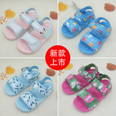 外贸新款 轻便EVA露趾卡通可爱防滑 凉拖鞋 儿童凉鞋 魔术贴宝宝夏季