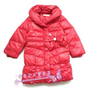ELLE 专柜正品 冬季女童中长款翻领羽绒服 2DW40613吊牌价格769元