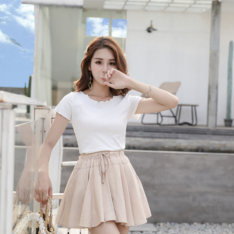 t桖短袖女体恤夏短款针织打底衫紧身上衣服木耳边白色t血贴身t恤|msdalam kategori Butik wanita / wanita, baju-T - dari Buy2taobao.com untuk memberikan perkhidmatan ejen Taobao profesional membeli