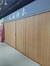 竹子竹帘竹推拉门饭店包间软隔断商铺简易折叠门移动遮阳门帘卷帘