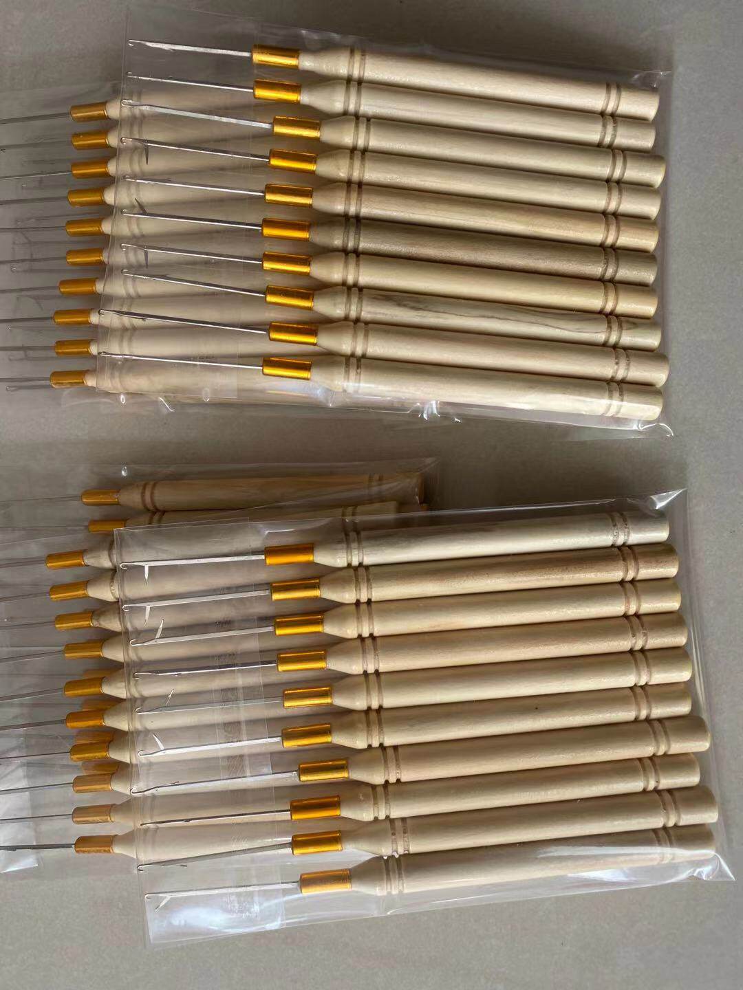 머리 확장 크로 셰 뜨개질 가발 헤어 살롱 특수 나무 손잡이 크로 셰 뜨개질 와이어 크로 셰 뜨개질 페르시 나무 크로 셰 뜨개질 머리 후크