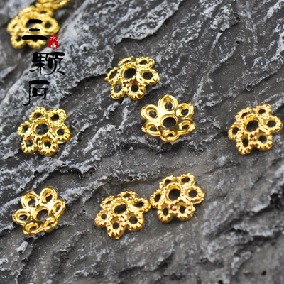 diy佛牌链半成品金色小型散珠