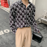 CS003-P65/2021数码印花衬衣帅气潮流韩风衬衫，男装衬衫，星座610A-3（原钱塘4015)