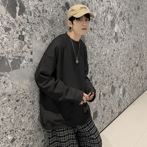 WY081-P68 春季2022潮牌卫衣白色黑色宽松休闲衣图片