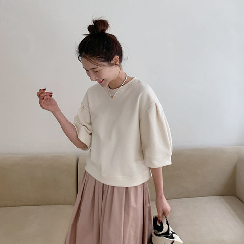 小个子甜美短款卫衣女款设计感