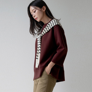 七分袖 新款 202春季 卫衣女宽松休闲慵懒随性时髦百搭上衣