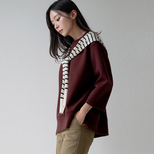 JOME2025秋季新款七分袖卫衣