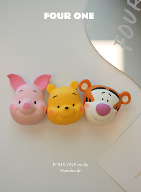 FOUR ONE 车载香薰扩香石可爱维尼跳跳虎汽车空调出风口装饰礼物