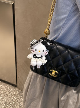 赫本Kitty玩偶女生背包挂饰车载闺蜜包挂女神装饰毛绒玩偶公仔