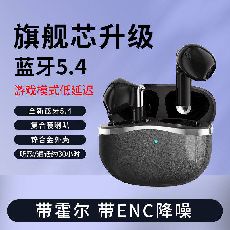 2025新款锌合金蓝牙耳机无线高音质高端半入耳运动游戏降噪耳机