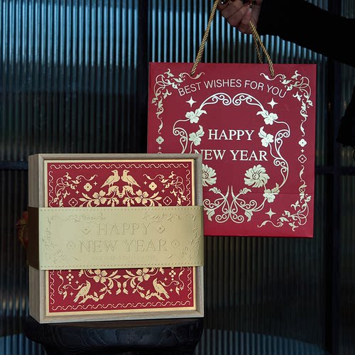 马年礼品盒马口铁罐中式饼干糕点