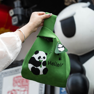 端午节熊猫粽子袋 端阳咸鸭蛋礼袋包装 盒袋子 手提绿豆糕冰糕礼盒
