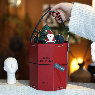 2025创意八边形牛轧圣诞礼盒