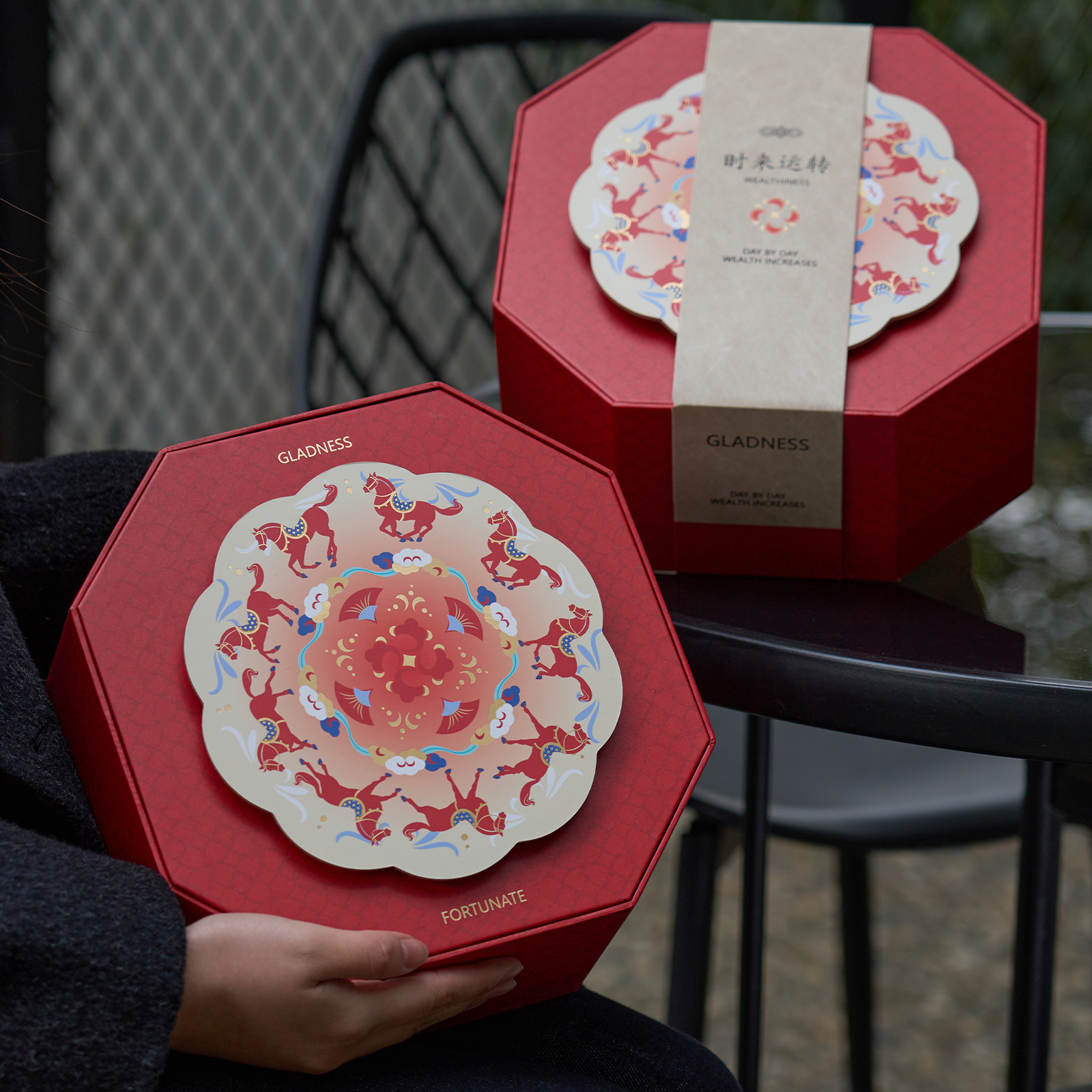 2026新年包装盒饼干马年雪花酥牛轧糖礼盒礼品盒年货礼盒空盒子