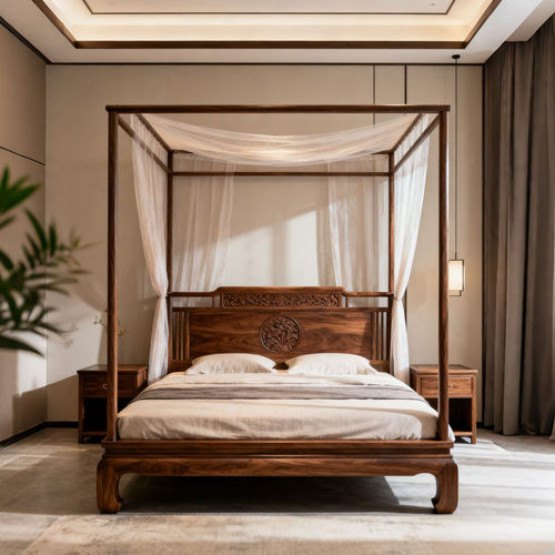 新中式实木架子床宋式美学四柱床