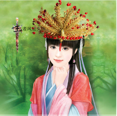古装结婚新娘舞台表演高贵风凤冠