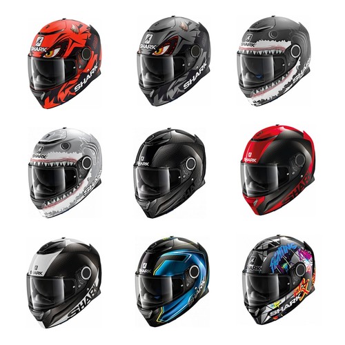 Shark双镜片碳纤维摩托车头盔