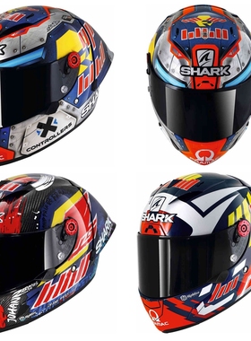 SHARK大尾翼头盔洛伦佐马丁RACE R PRO GP碳纤维摩托车男全盔头盔