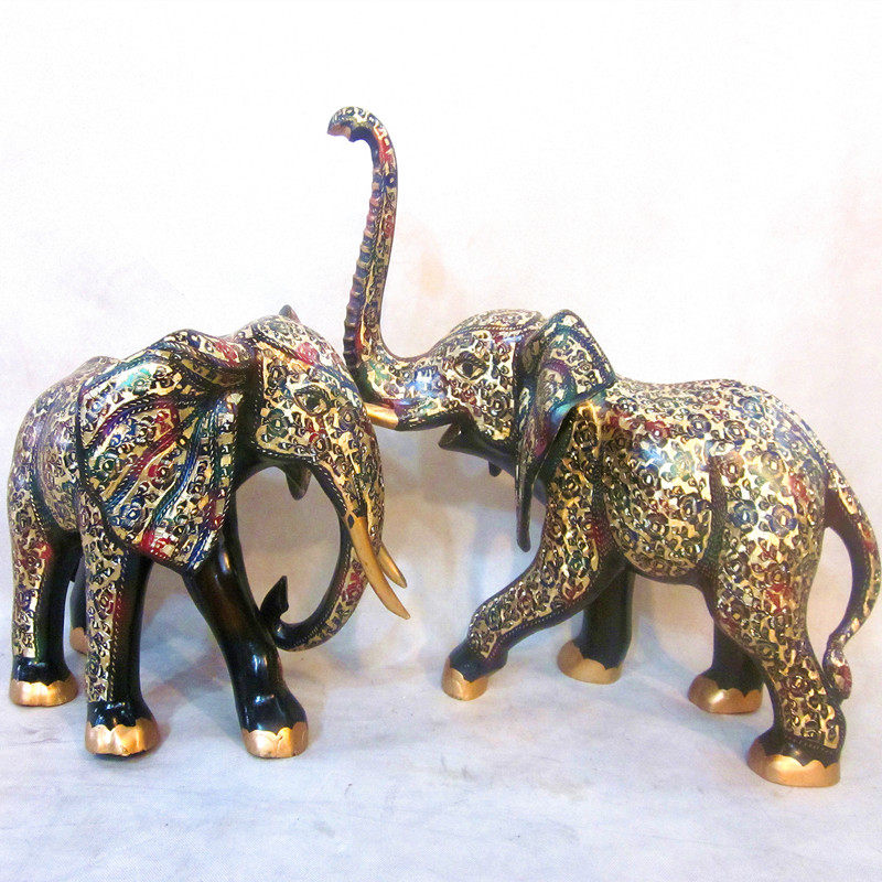 巴基斯坦手工艺品进口铜器新款大耳情侣对象招财进宝礼品BT169