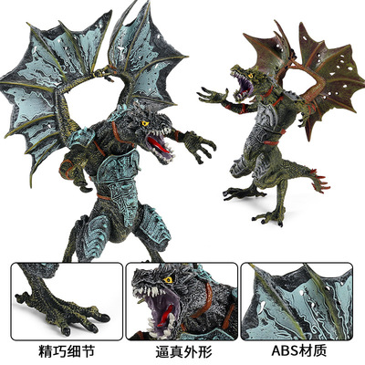 儿童仿真魔兽龙恐龙模型玩具双头