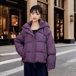 2025棉服新款宽松棉袄短款连帽小个子棉衣冬季外套加厚带帽子