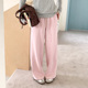女韩系通勤百搭舒适感直筒阔腿裤 早春新款 小狗刺绣休闲运动卫衣裤